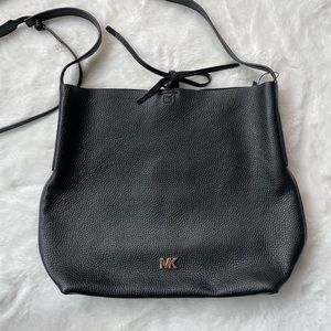 Michael Kors Black Leather Tote Bag